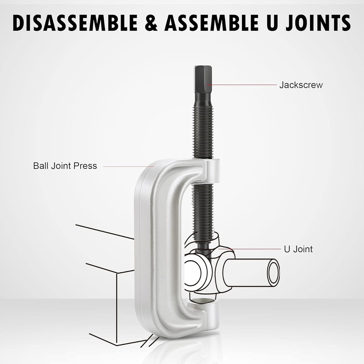 Heavy Duty Ball Joint Press & U Joint Removal Tool Kit with 4wd Adapters F134