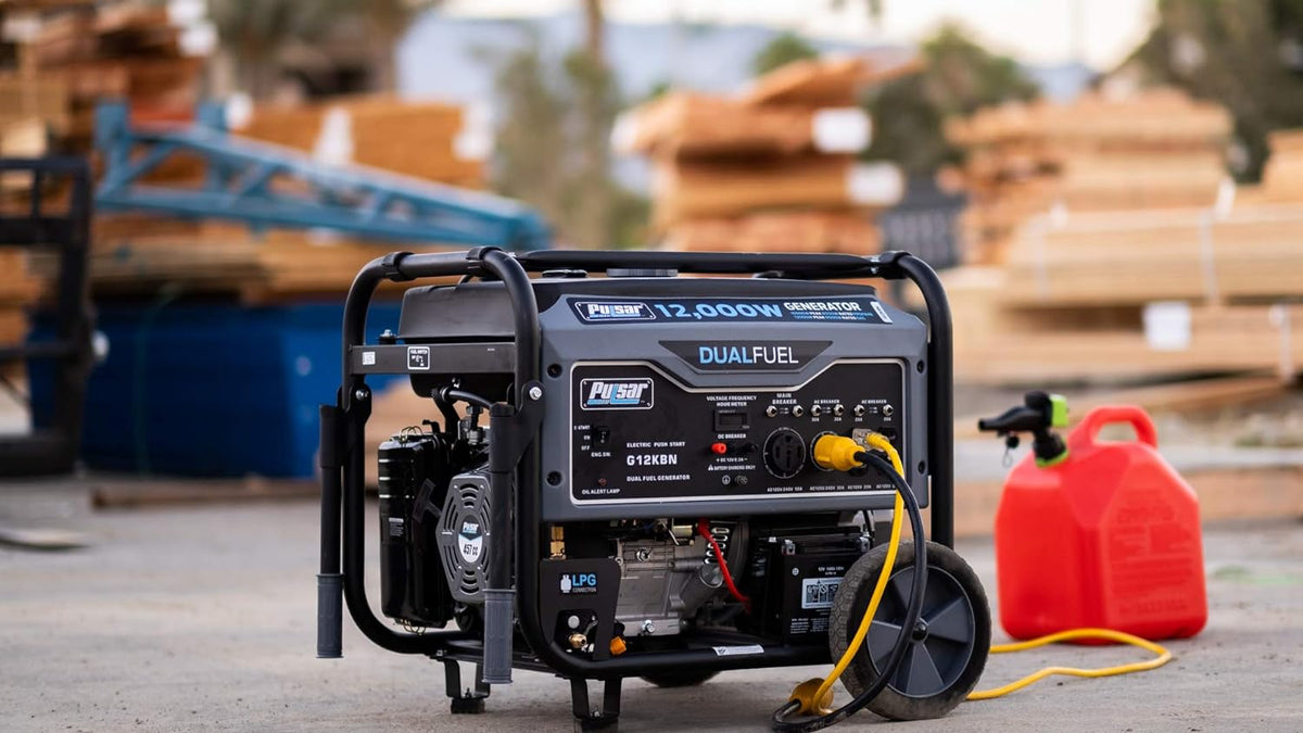 Heavy Duty Portable Dual Fuel Generator 9500 Rated Watts 12000 Peak Watts Q662