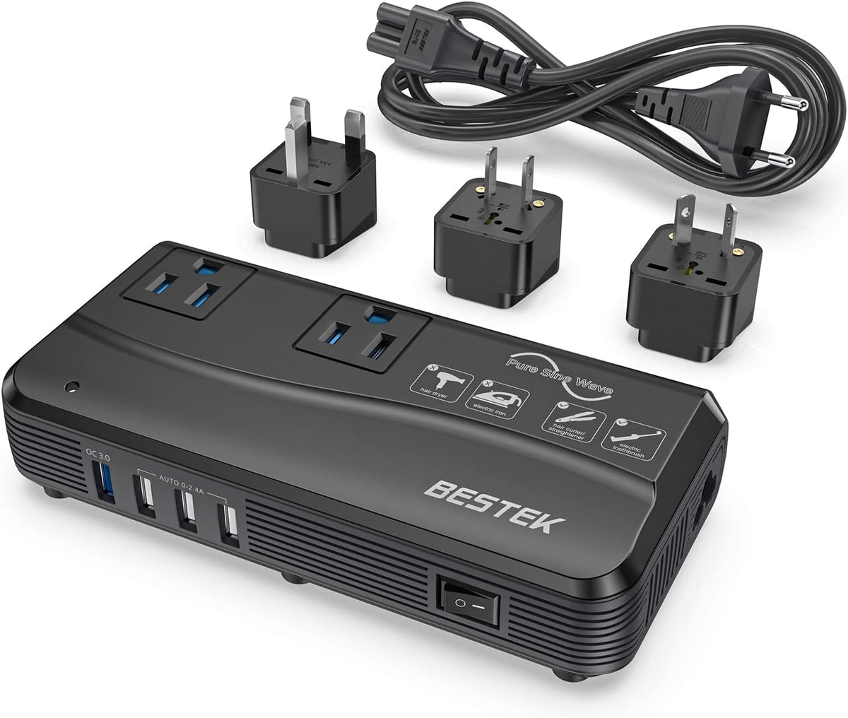 150W Voltage Converter Adapter 240V to 110V U26372
