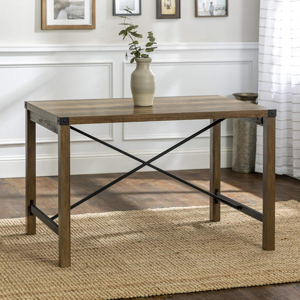 48 Inch Rustic Oak Dining Table Y369