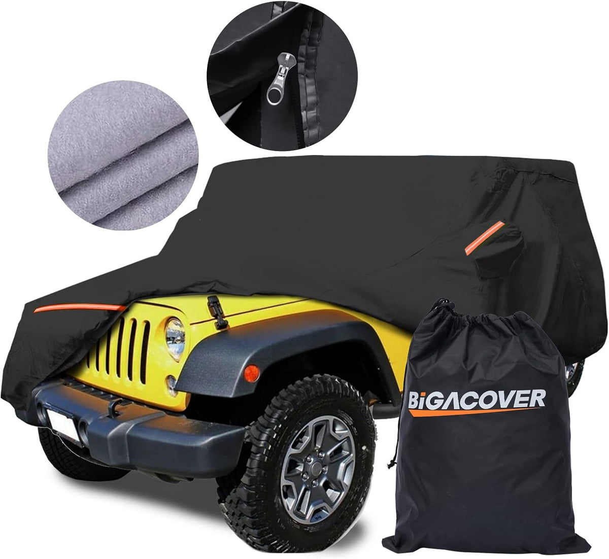 Waterproof 6 Layers Car Cover with Zipper C220469