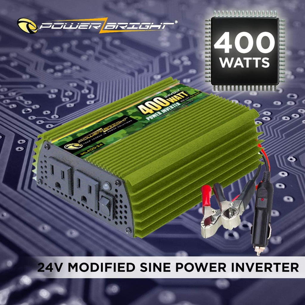 400 Watt DC 24V to 120V AC Modified Sine Wave Power Inverter U2954