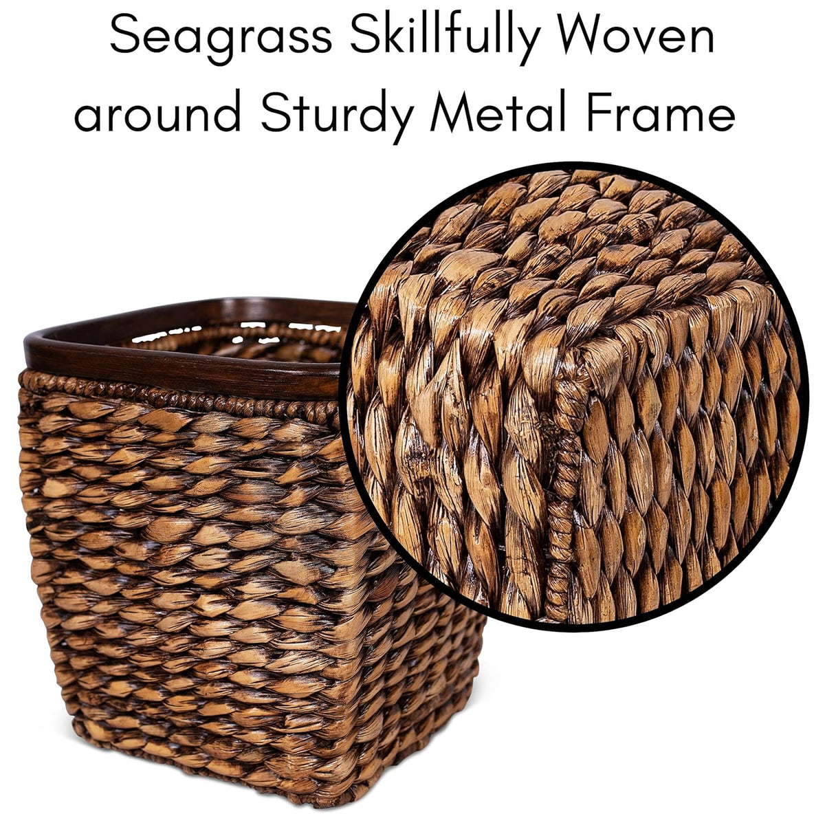 Seagrass Woven Wastebasket K610
