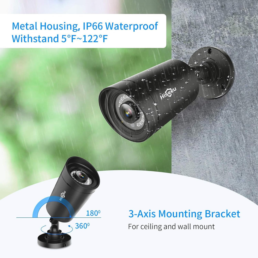 5MP 8 Channel Security Camera System with 3TB Hard Drive I362256