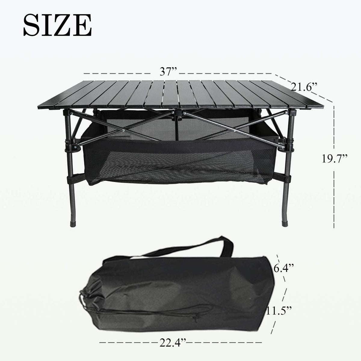 Portable Aluminum Folding Camping Table with Carry Bag T5058