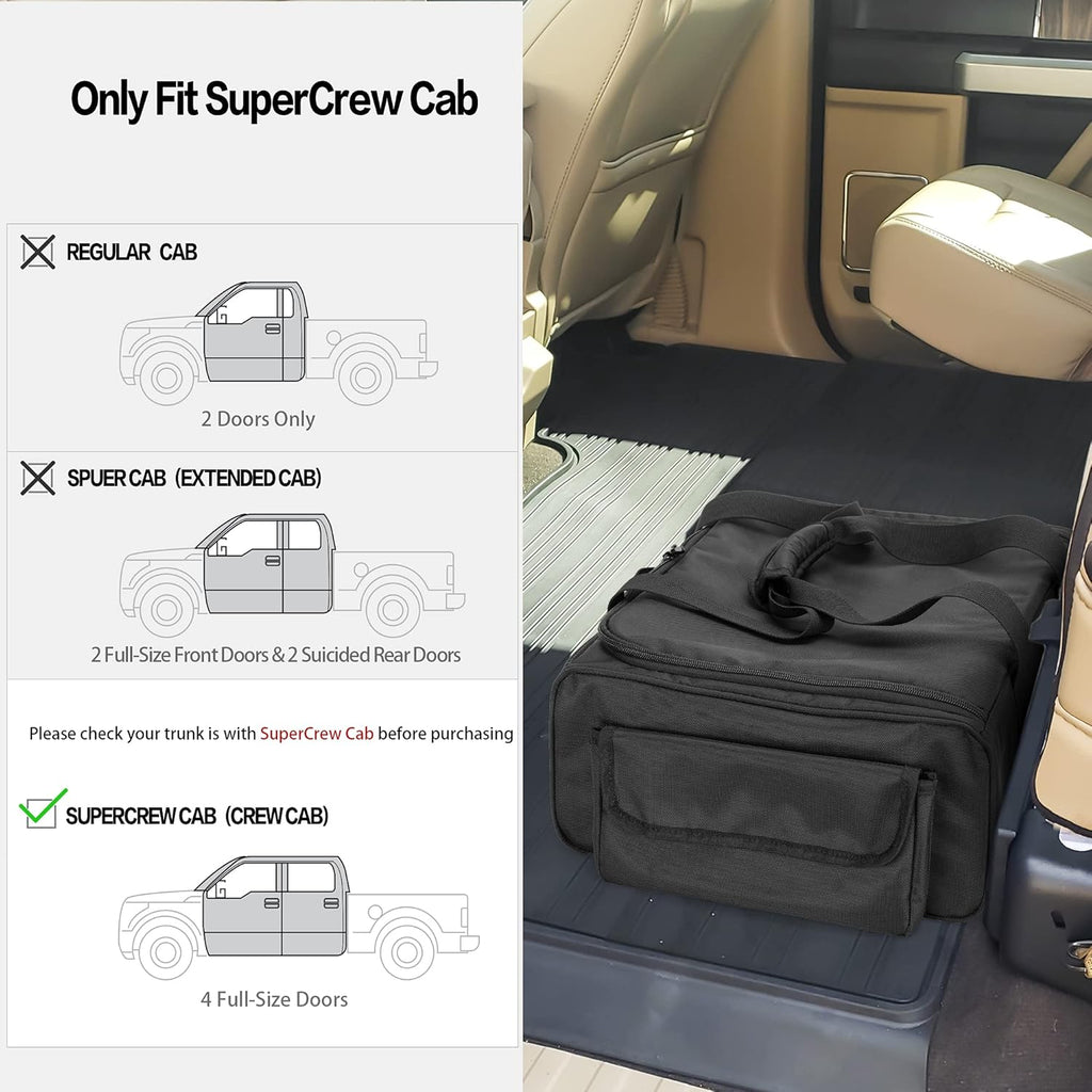 Black Underseat Truck Storage Organizer with Detachable Divider I341