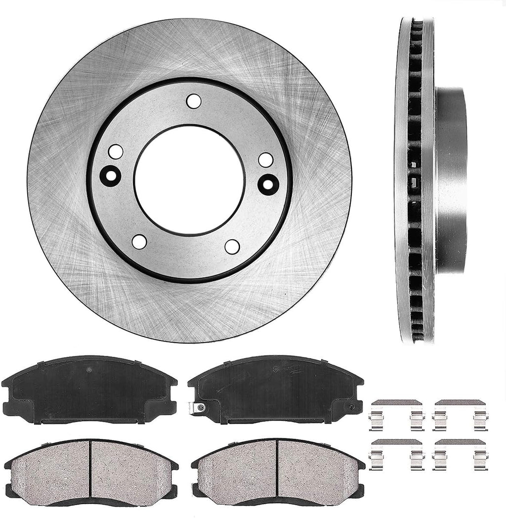 Brake Disc Rotors + Ceramic Pads + Hardware Y7684