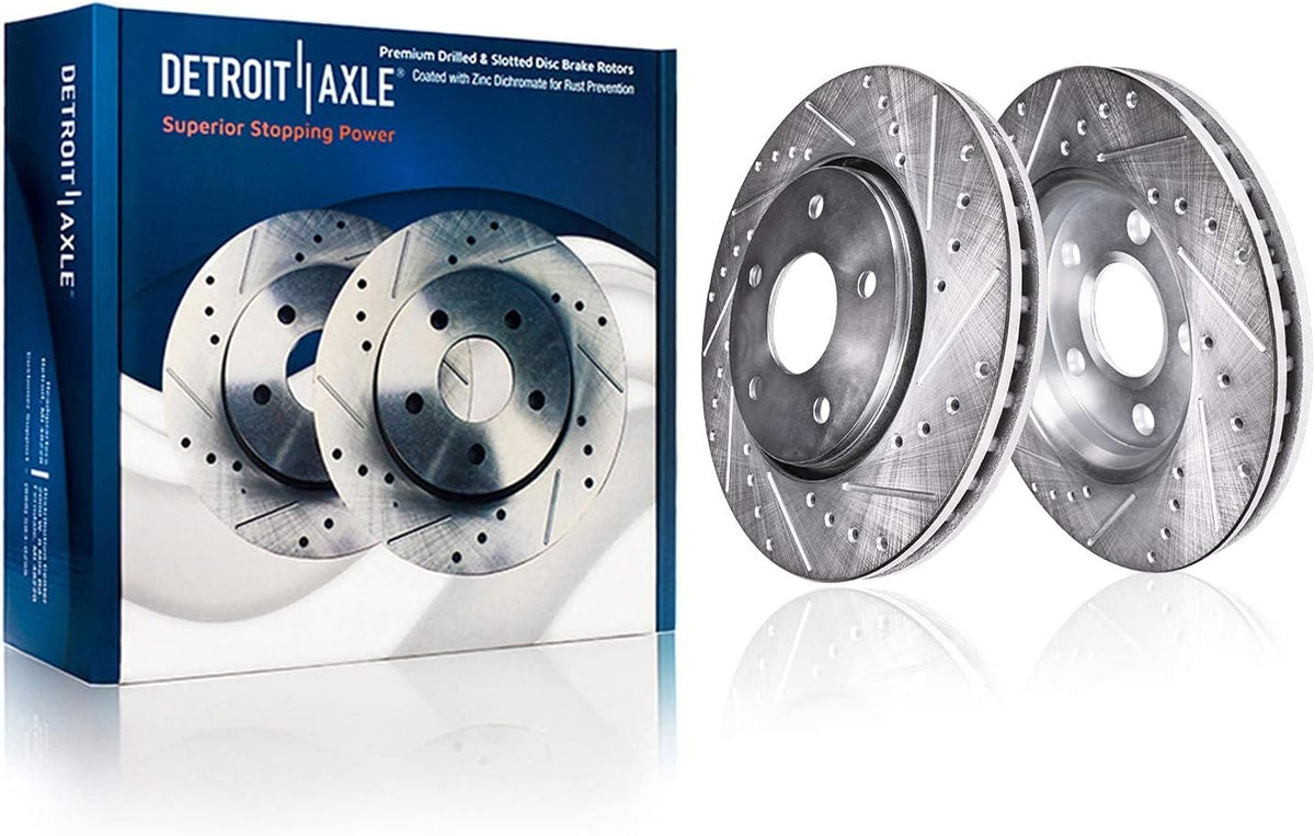 10.83 (275mm) Front Drilled and Slotted Disc Rotors + Brake Pads 6pc Set X24904