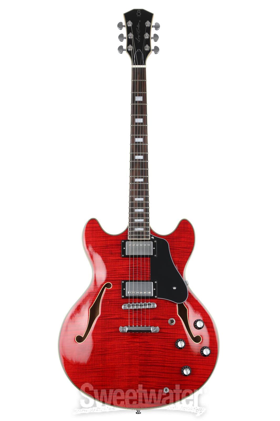See-Thru Red Hollowbody Electric Guitar L62318