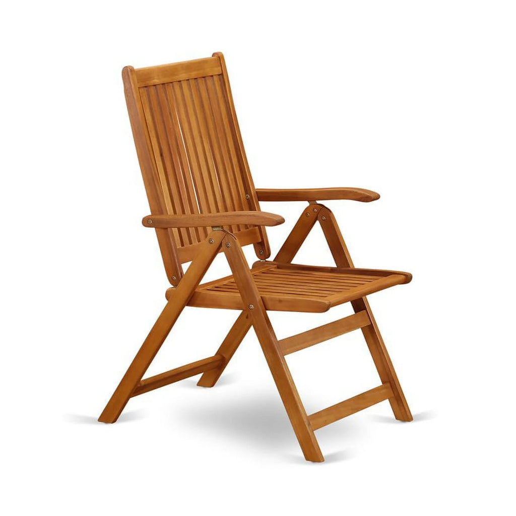 Wood Patio Dining Chairs Set of 2 U420752