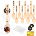 100 Set Christmas Disposable Wooden Spoons 5.5 Inches Q47003
