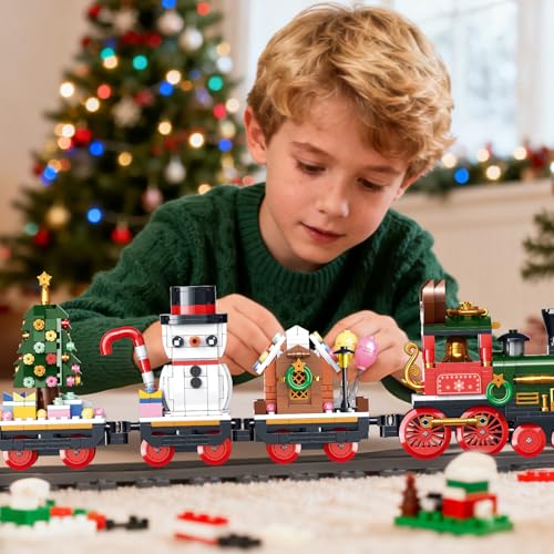 Christmas Train Building Toys Set 868pcs with LED Light I482