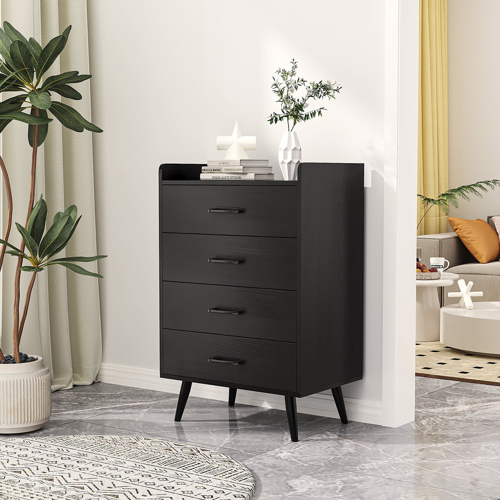 White 4 Drawer Wood Dresser L9030