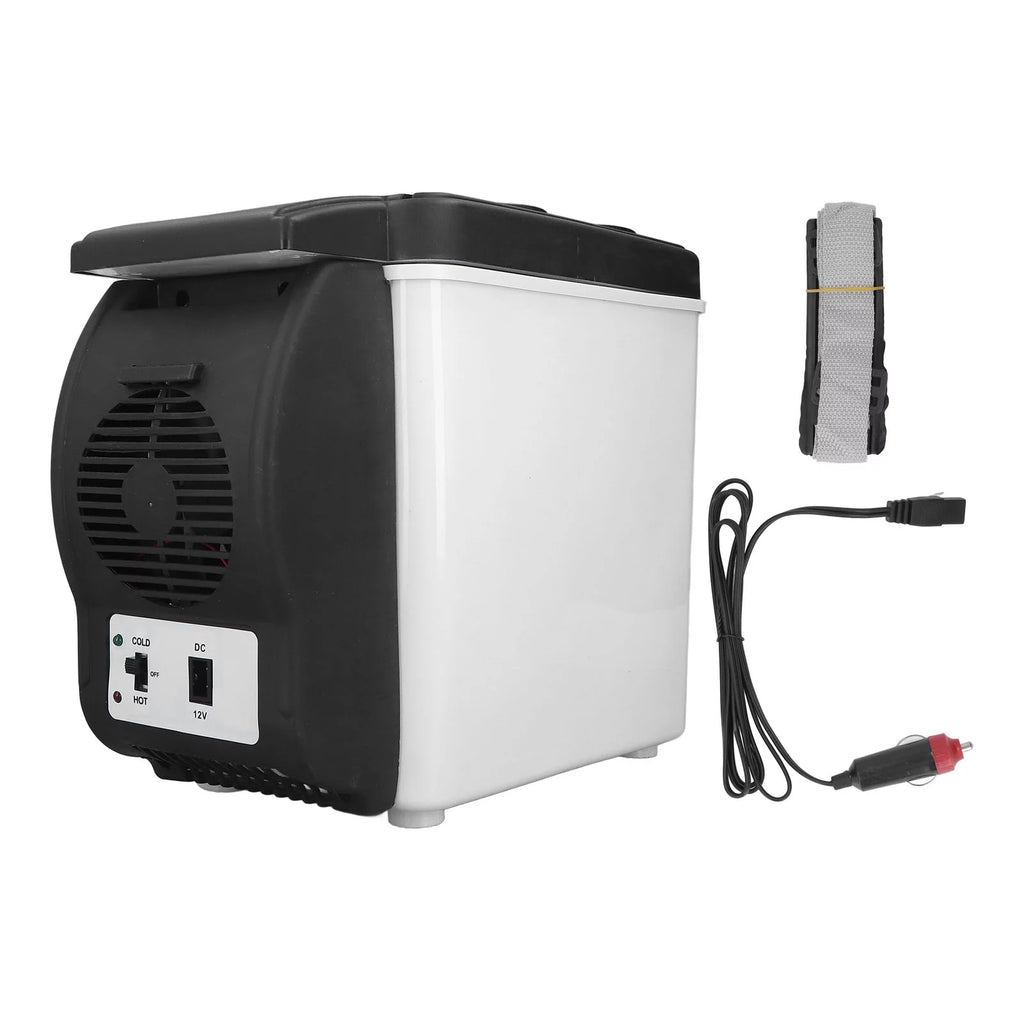 6L Portable Mini Fridge Black White G381