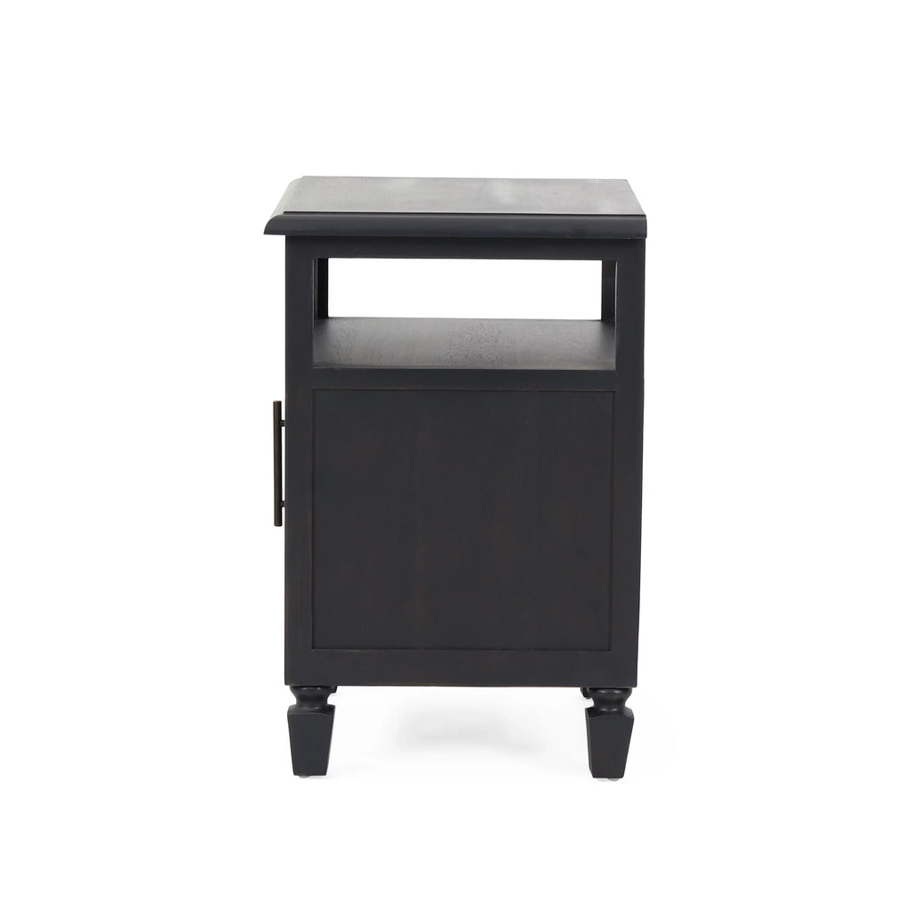 Acacia Wood and Cane Nightstand G12828