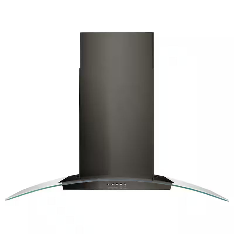 36 in. Black Stainless Steel Wall Mount Range Hood S1956