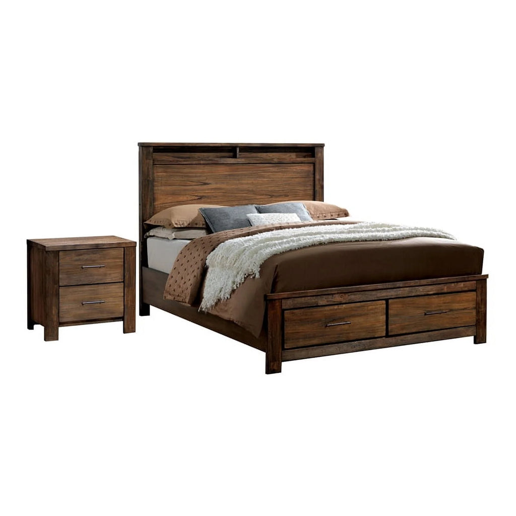 Antique Oak Solid Wood Bedroom Set Cal King S89537