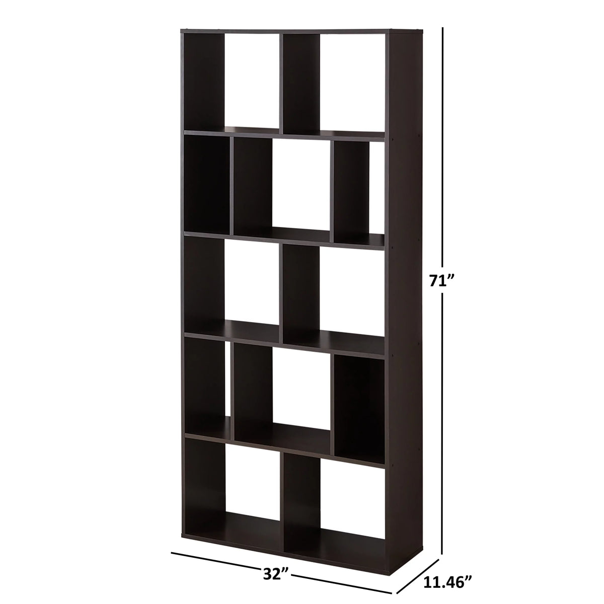 12 Cube Espresso Bookcase A478