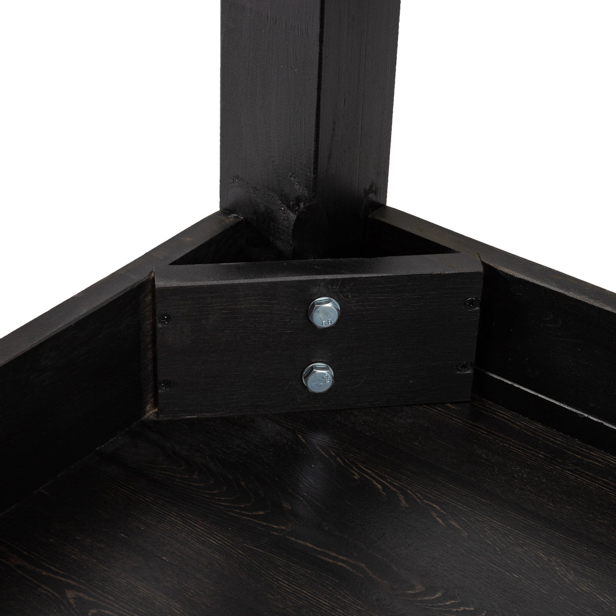 60" x 38" Rectangular Black Wash Solid Pine Dining Table K48793