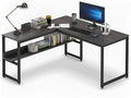 L Shaped Desk 55 inch with Shelves X488