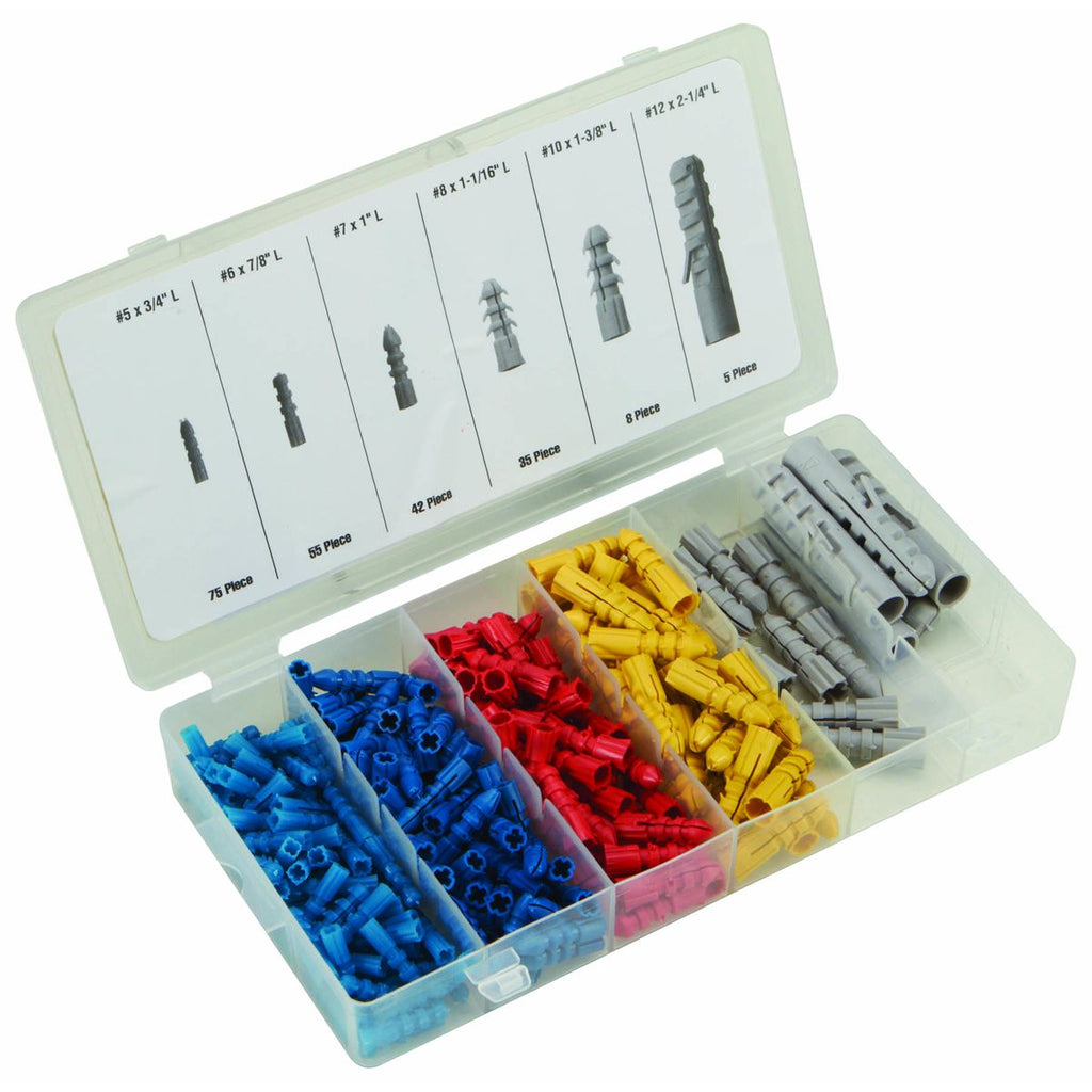 Wall Anchor Assortment, 220 Piece W59747