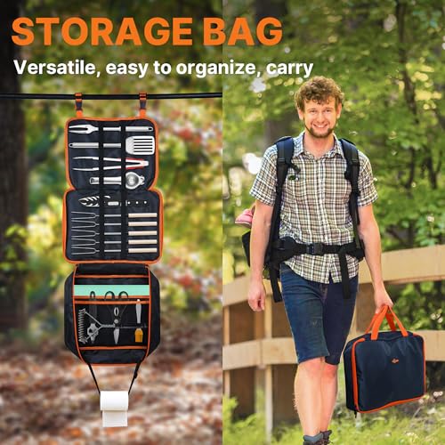 Camping Cooking Utensil Set with Organizer Case V7689