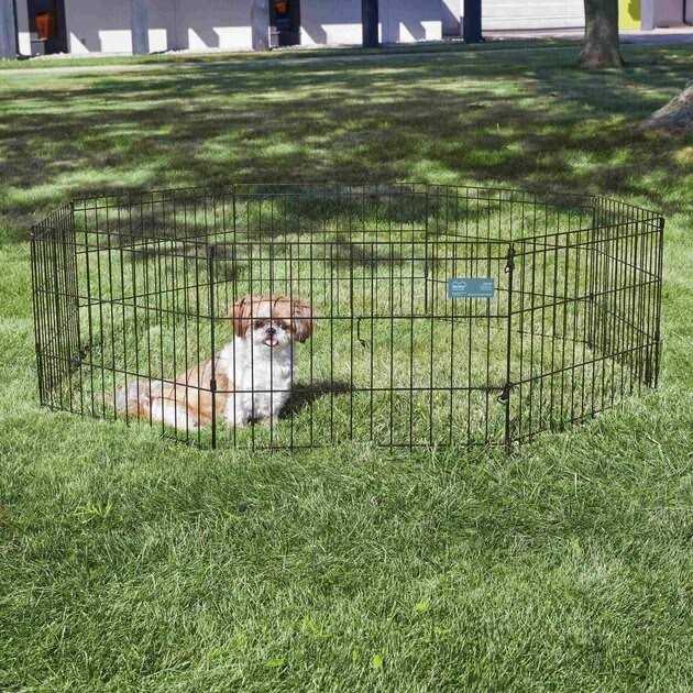 Black 18-Inch Dog Exercise Pen & Playpen R54219