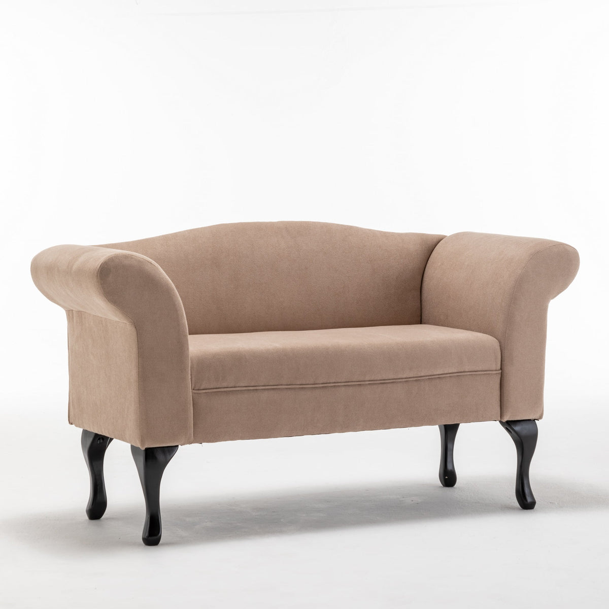 Mid Century Small Loveseat Sofa with Solid Wood Legs V827745
