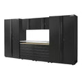 7-Piece Heavy Duty Welded Steel Garage Storage System in Black E975