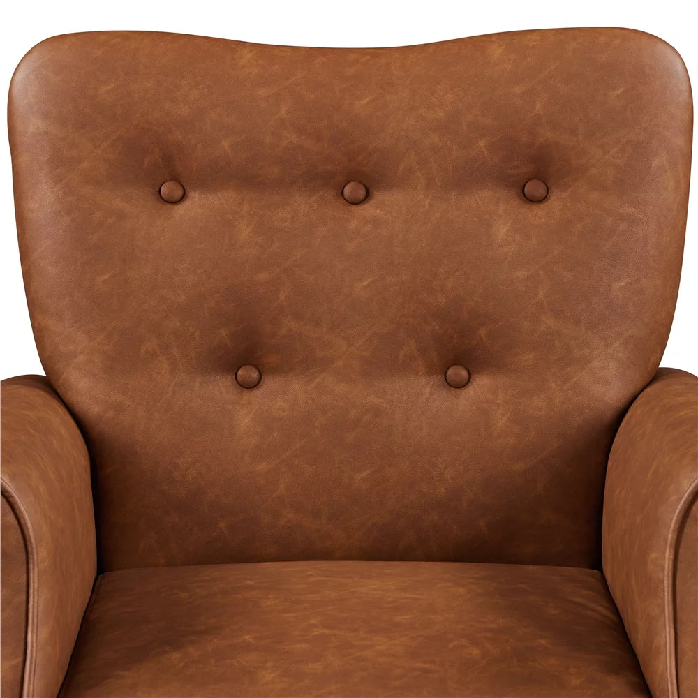 Set of 2 Faux Leather Accent Chair T5171