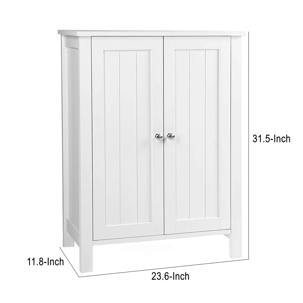 31 Inch White Wood Bathroom Storage Cabinet C13703