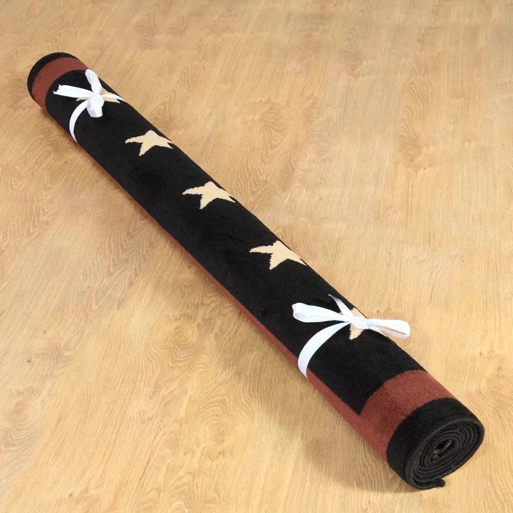 Black 2 ft. x 8 ft. Western Star Area Rug V630628