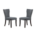 Gray Velvet Upholstered Dining Chair M52462