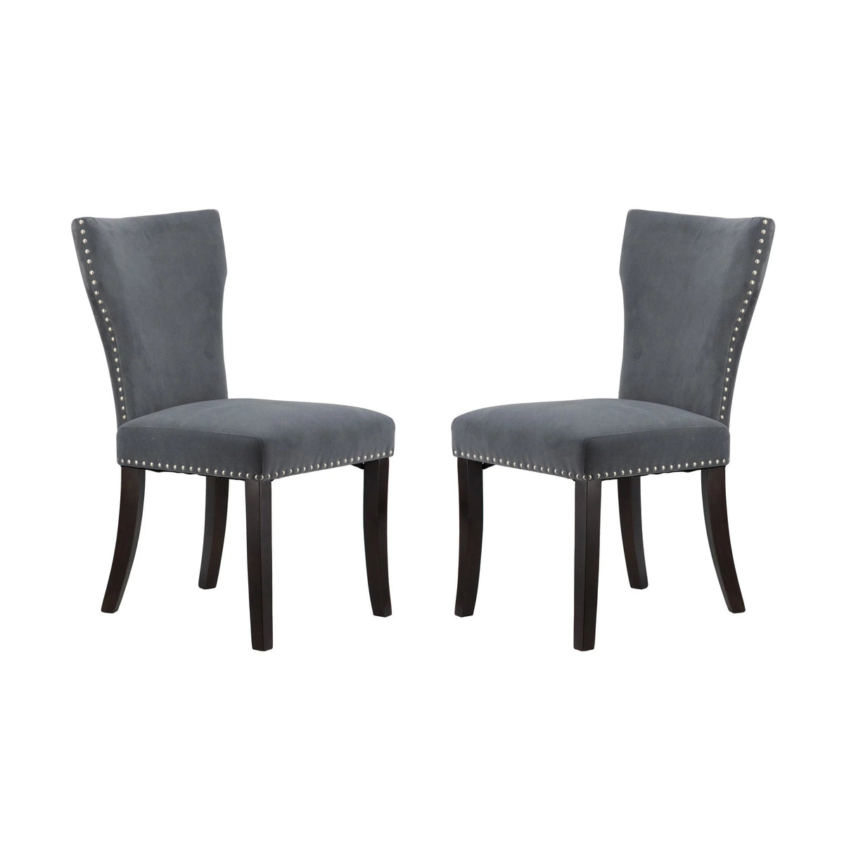 Gray Velvet Upholstered Dining Chair M52462