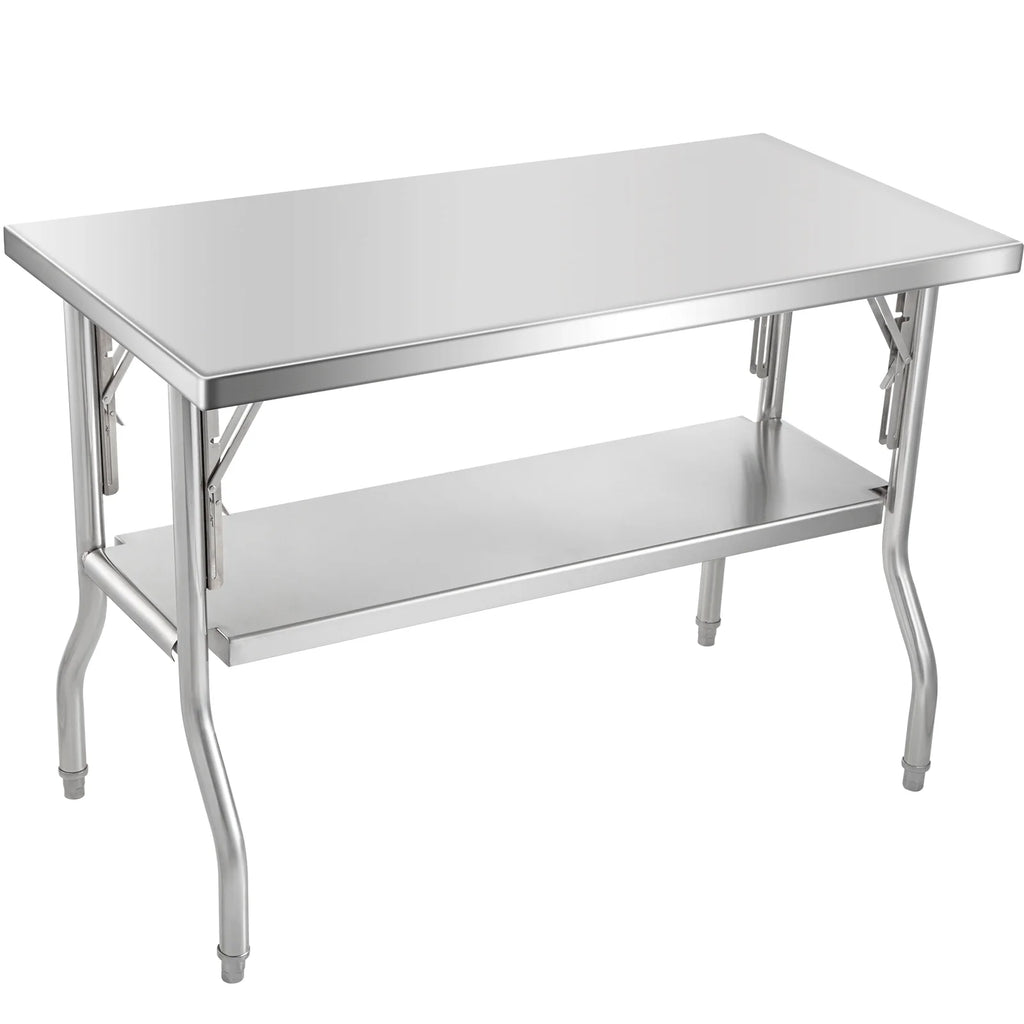 Stainless Steel Folding Prep Table 48 x 24 x 33.5 inch T127602