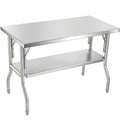Stainless Steel Folding Prep Table 48 x 24 x 33.5 inch T127602