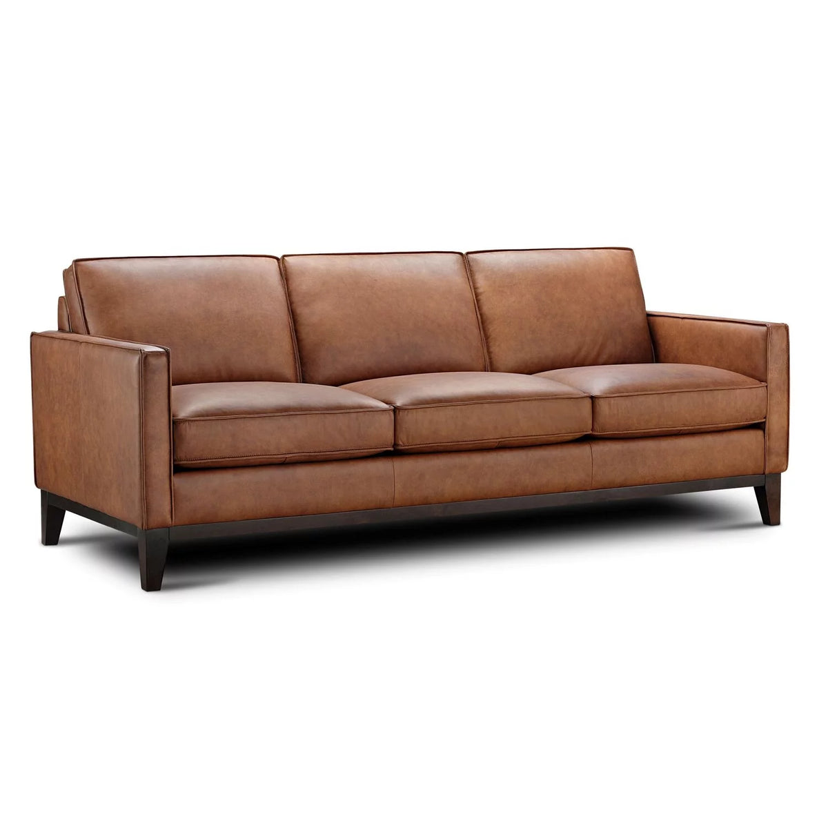 86" Brown Top Grain Leather Sofa U872613