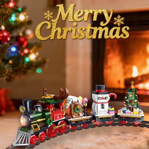 Christmas Train Building Toys Set 868pcs with LED Light I482
