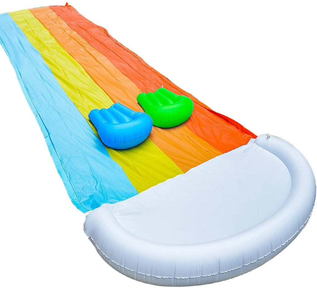 20 Ft Rainbow Water Slide with 2 Water Bodyboards L888