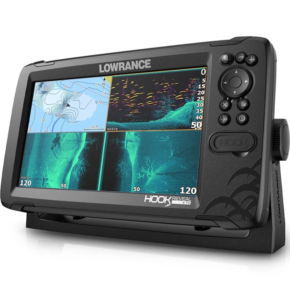 9 In. Fishfinder with TripleShot Down Scan Sidescan Imaging and Mapping J82719