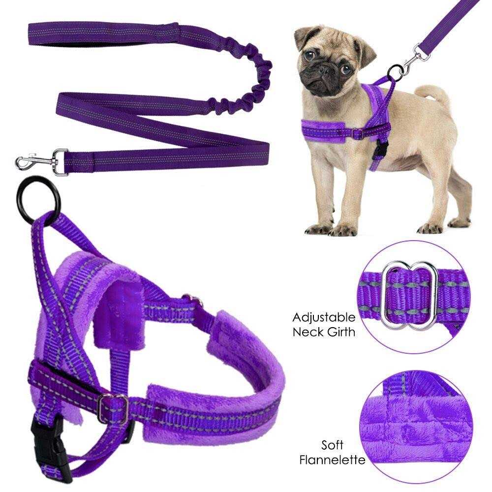 Heavy Duty Adjustable Reflective Dog Harness and Leash N36539