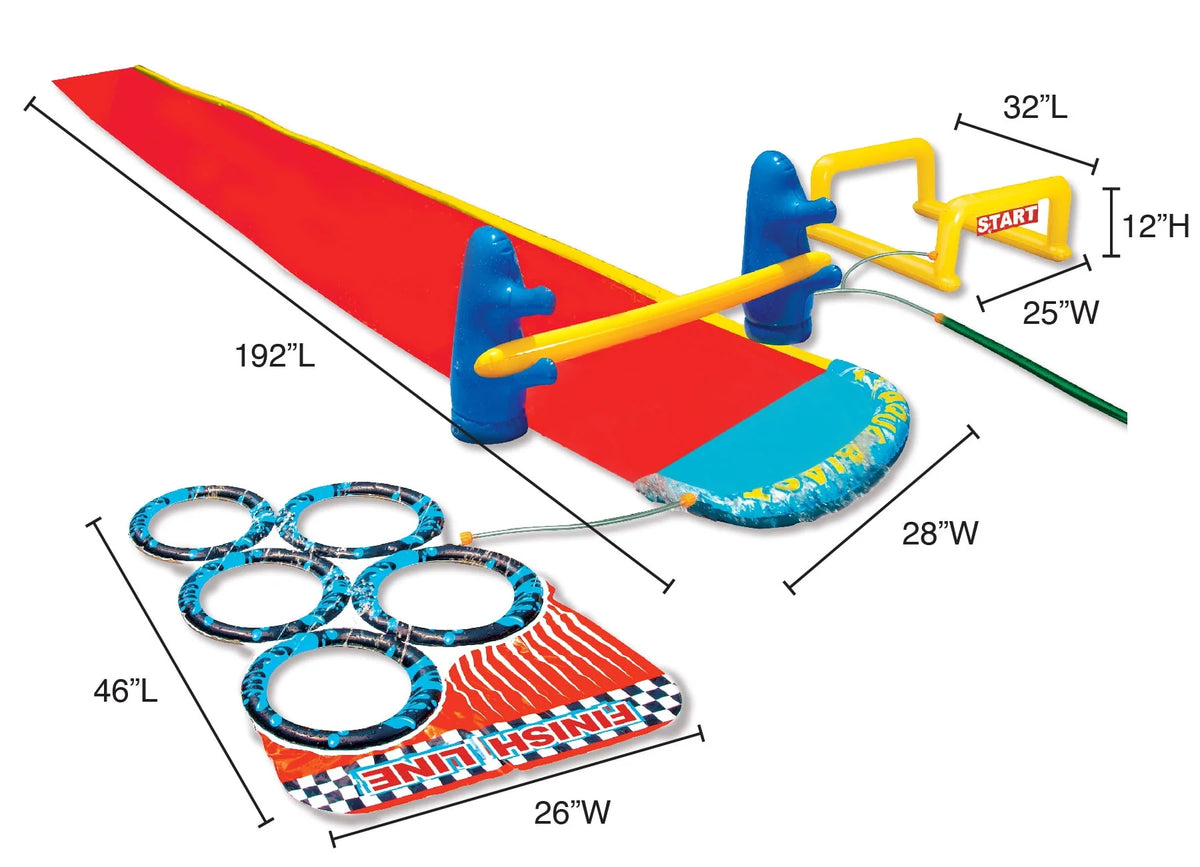 2-in-1 Obstacle Course Water Slide R587