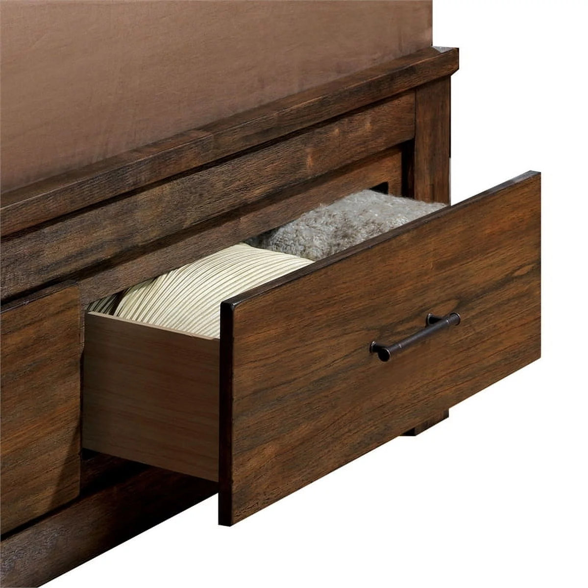 Antique Oak Solid Wood Bedroom Set Cal King S89537