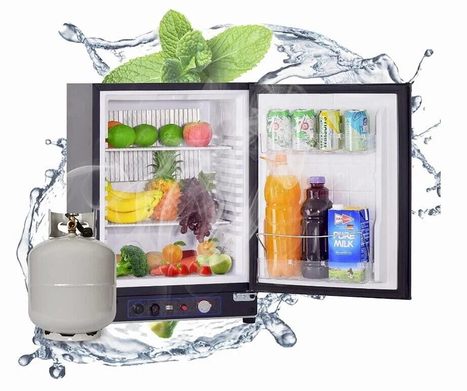 1.4 Cu ft 3 Way Propane Gas Mini Refrigerator Reversible Door I422284
