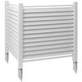 White 48" x 48" Louvered Privacy Screen P421