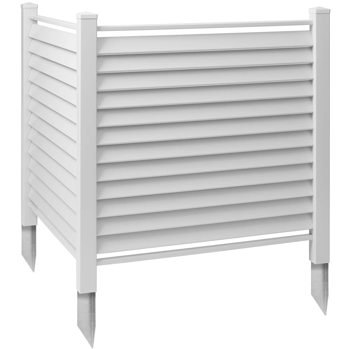 White 48" x 48" Louvered Privacy Screen P421