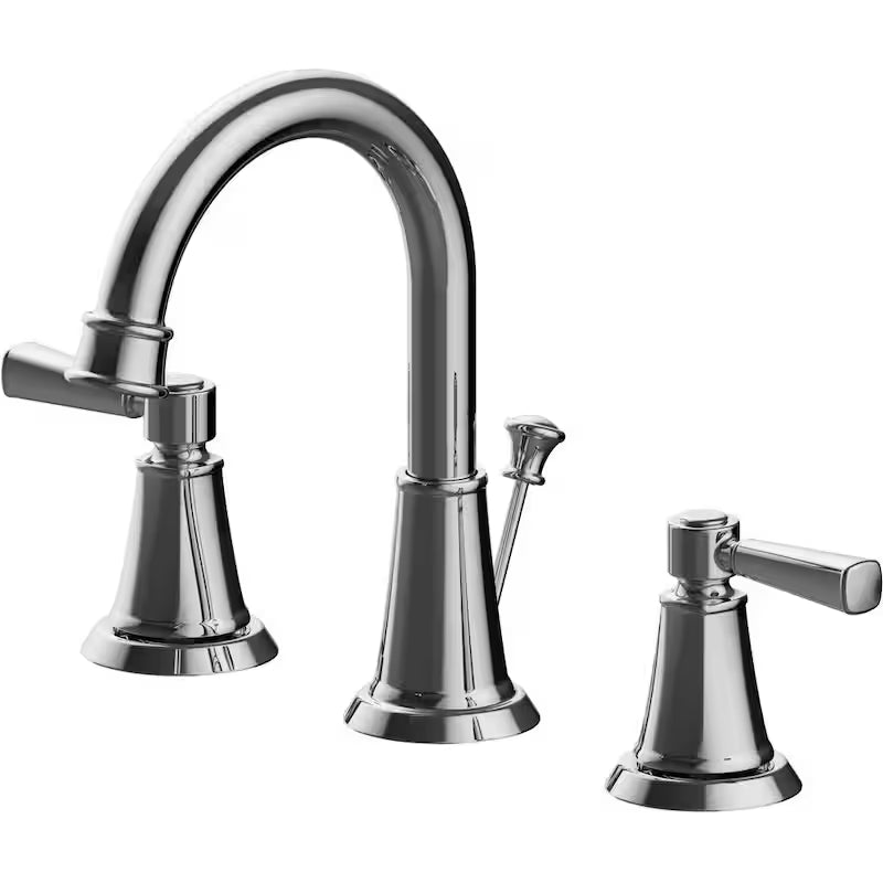 8 in. Widespread Double-Handle High-Arc Bathroom Faucet in Chrome H574