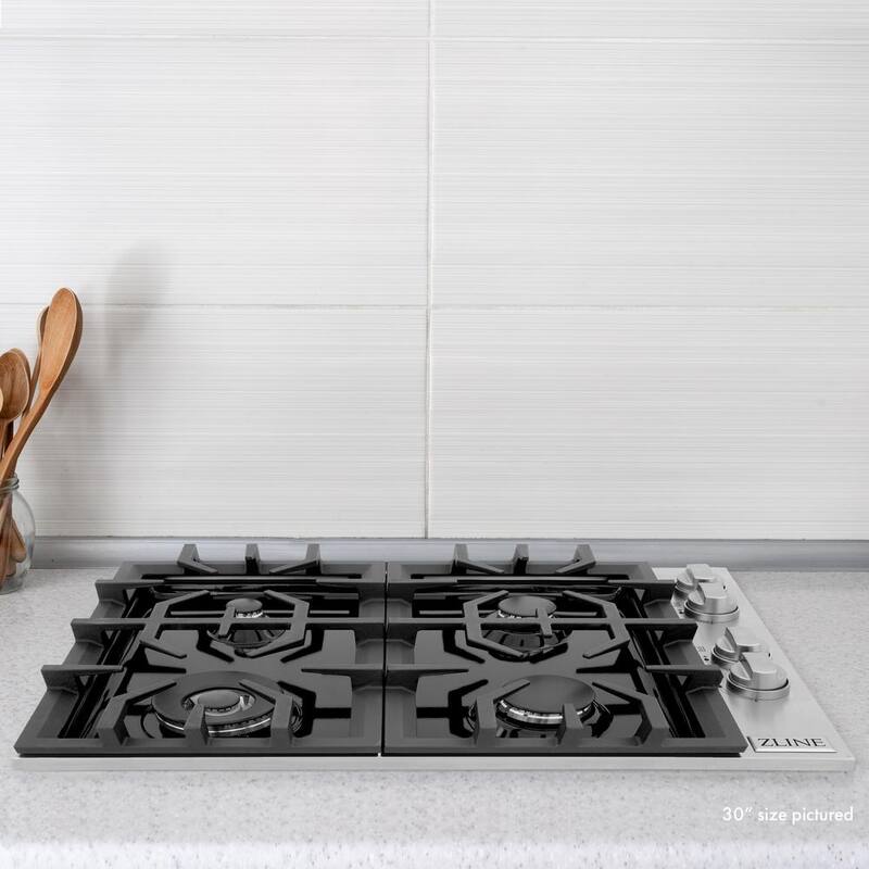 6 Burner Porcelain Gas Cooktop in Stainless Steel L8554