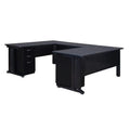 66 in. Double Pedestal U-Desk with 42 in. Bridge, Grey A412