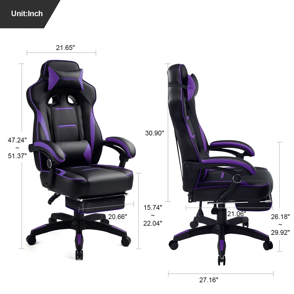 Purple Ergonomic Swivel Gaming Chair F6366